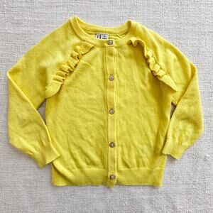 Janie & Jack Lemon Yellow Cardigan Sweater VGUC 2T